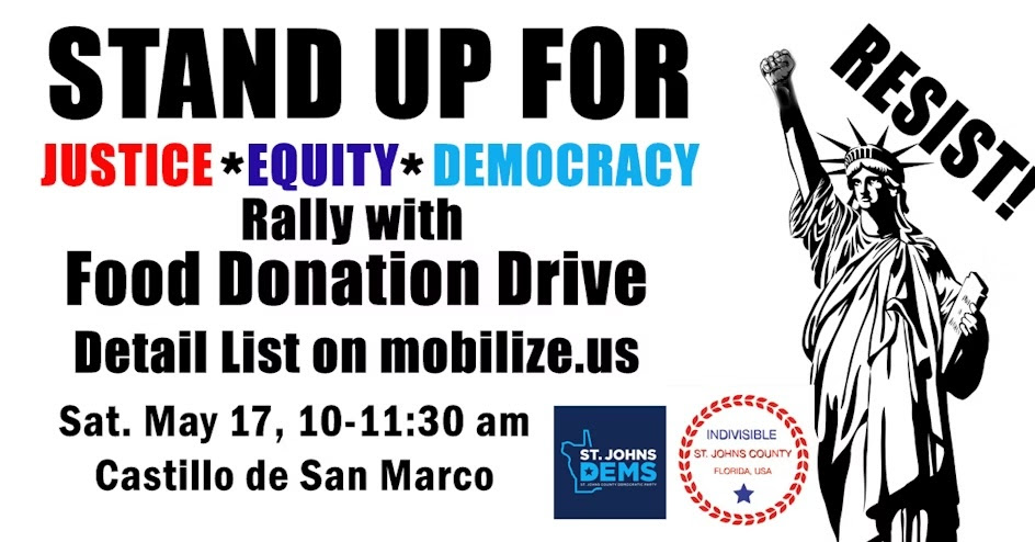 Stand Up for Justice* Equity * Democracy Rally and Food Drive